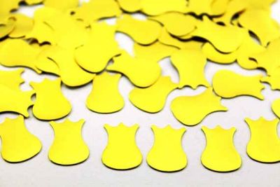 13x18 mm DÜZ LALE DESENLİ DELİKSİZ PUL, HAM PİRİNÇ #798H-DÜZ-DELİKSİZ - 2