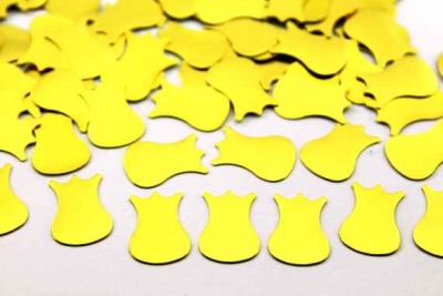13x18 mm DÜZ LALE DESENLİ DELİKSİZ PUL, HAM PİRİNÇ #798H-DÜZ-DELİKSİZ - 3