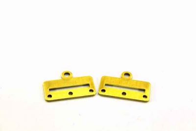 10x20 mm DİKDÖRTGEN ÜÇ DELİK PUL, HAM PİRİNÇ #1036H-ÜÇ-DELİK - 2
