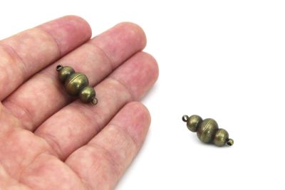 10x22 mm MIKNATISLI KLİPS, ANTİK SARI KAPLAMA - 2