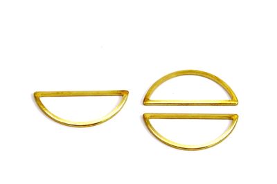 10x23 mm D RONDELA PUL, HAM PİRİNÇ #1779H - 2
