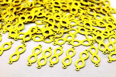 11x22 mm SONSUZLUK DESENLİ İKİ DELİK PUL, HAM PİRİNÇ #895H - 2