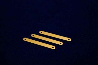 4x32 mm DİKDÖRTGEN İKİ DELİK PUL, HAM PİRİNÇ #1060H - 2