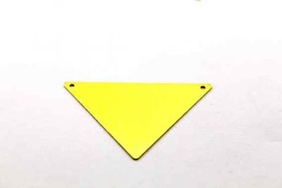 28x45 mm ÜÇGEN İKİ DELİK PUL, HAM PİRİNÇ #742H-İKİ-DELİK - 2