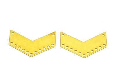 10x30 mm OK DESENLİ PUL, HAM PİRİNÇ #1750H - 2