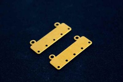 10x35 mm DİKDÖRTGEN YEDİ DELİK PUL, HAM PİRİNÇ #1038H - 3
