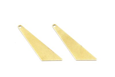 10x37 mm ÜÇGEN DESENLİ TEK DELİK SALLANTI PUL, HAM PİRİNÇ #1683H - 2