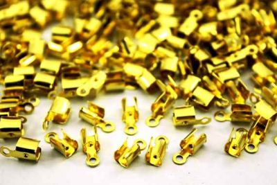 10x4 mm BAĞLANTI SIKIŞTIRMA , SARI KAPLAMA SAÇ #222SK - 2
