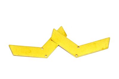10x50 mm OK DESENLİ PUL, HAM PİRİNÇ #1767H - 2