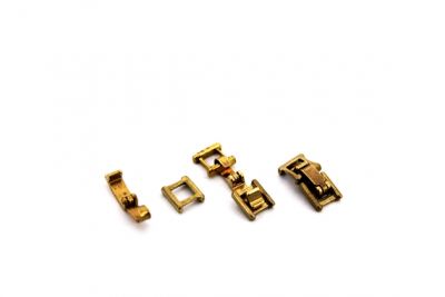 KÜÇÜK BOY KARTİYER FERMUAR HAM PİRİNÇ, KARE: 6.5x7 mm KİLİT: 3x10 mm