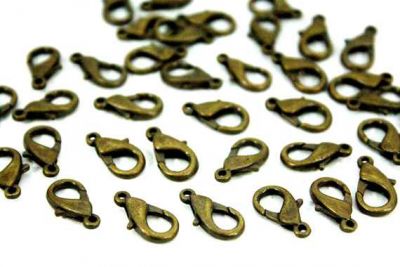 10x6 mm 501 PAPAĞAN KİLİT, ANTİK SARI KAPLAMA #177AS - 2