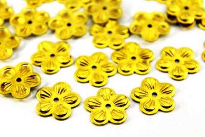 15 mm ÇİÇEK DESENLİ PUL, HAM PİRİNÇ #434H - 2
