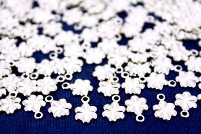 10x7 mm ÇİÇEK DESENLİ PUL, NİKEL KAPLAMA PİRİNÇ #788N - 2
