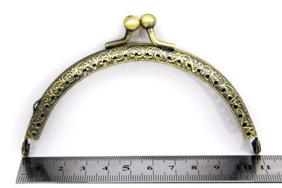 11 CM ÇANTA VE CÜZDAN KULPU, ANTİK SARI RENK, KOD-3AS - 2
