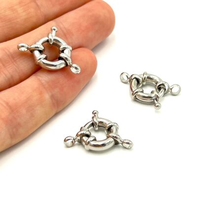 11 mm GEMİCİ DÜMEN KLİPS, RODYUM KAPLAMA - 1