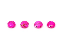 11 mm, YUVARLAK PLASTİK BONCUK, PEMBE RENK - Thumbnail