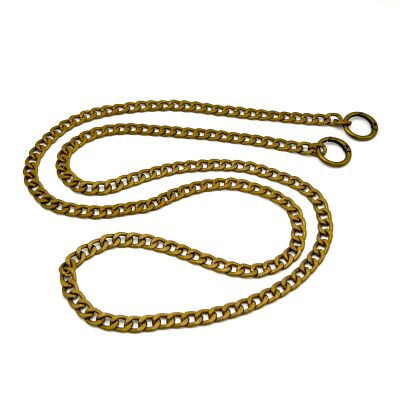 110 cm ALÜMİNYUM HAFİF HAZIR ÇANTA ZİNCİRİ, ANTİK SARI RENK ( KARARMAZ ) 1. KALİTE Z-162AS - 1