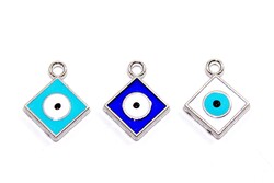 11x11 mm, MİNELİ KARE DESENLİ TAKI APARATI, NİKEL KAPLAMA, #M6N - ERTÜRK