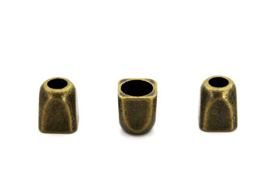 11x13 mm FULAR UCU HUNİ APARAT ZAMAK DÖKÜM, ANTİK SARI RENK - 2