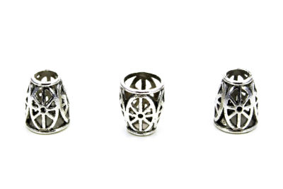 11x13 mm FULAR UCU HUNİ APARAT ZAMAK DÖKÜM, BOYALI GÜMÜŞ RENK - 2