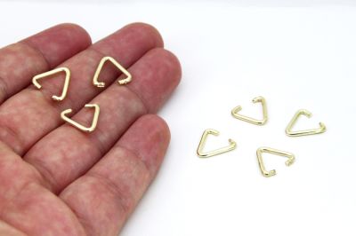11x14 mm ANAHTARLIK BAĞLANTI ÜÇGENİ, SARI KAPLAMA - 2