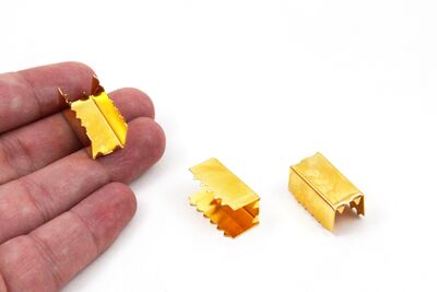 11x22 mm DİŞLİ SIKIŞTIRMA, SARI KAPLAMA, TELEFON ASKILIĞI SIKIŞTIRMASI - 2