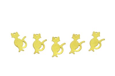 11x24 mm KEDİ DESENLİ PUL, HAM PİRİNÇ #1559H - 2