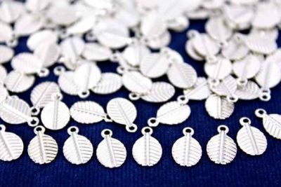 11x7 mm DESENLİ TEK DELİK PUL, NİKEL KAPLAMA PİRİNÇ #857N - 2