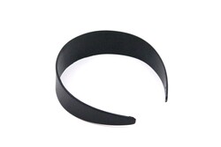 12 ADET -- 50 mm DÜZ PLASTİK TAÇ, SİYAH RENK - ERTÜRK