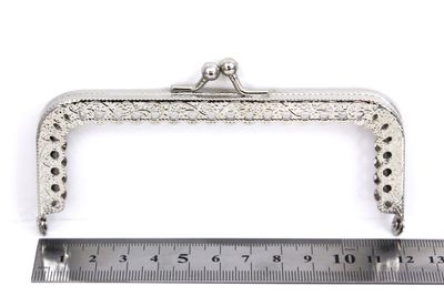 12 CM GENİŞ DELİKLİ ÇANTA VE CÜZDAN KULPU, NİKEL RENK, KOD-G12 - 2