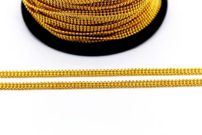 1.2 mm 3 SIRA TRAŞSIZ SARI TOP DORE ZİNCİR - 2