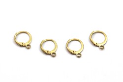 12 mm, ÇELİK KÜPE KANCASI, GOLD RENK, 1. KALİTE KARARMAZ - ERTÜRK