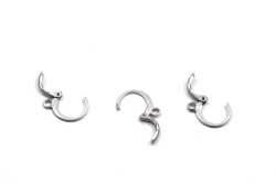 12 mm, ÇELİK KÜPE KANCASI, GÜMÜŞ RENK, 1. KALİTE KARARMAZ - 3