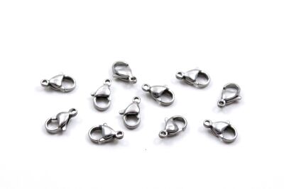 12 mm, ÇELİK PAPAĞAN KLİPS, GÜMÜŞ RENK, 1. KALİTE KARARMAZ - 1