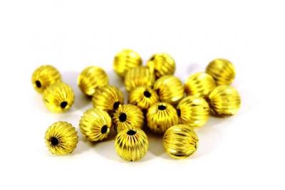 12 mm ÇİZGİLİ YUVARLAK MİSKET, HAM PRİNÇ #334H - 2