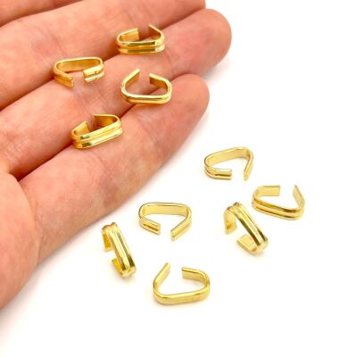 12 mm, KANALLI YASSI AÇIK HALKA, SARI KAPLAMA, DEMİR - 1