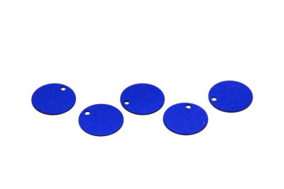 12 mm PLASTİK PUL PAYET, NAKIŞ PULU, DÖKME PUL, YAN DELİK, MAVİ RENK - 2
