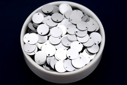 12 mm PLASTİK PUL PAYET, NAKIŞ PULU, DÖKME PUL, YAN DELİK, GÜMÜŞ RENK - ERTÜRK