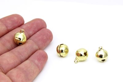 12 mm SALLANTI ÇAN ( ZİL ) SARI KAPLAMALI PRİNÇ - 2