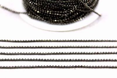 1.2 mm TRAŞLI FREE SİYAH TOP DORE ZİNCİR - 2