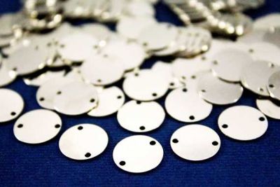 12 mm YUVARLAK İKİ DELİK PUL, NİKEL KAPLAMA #69N - 2