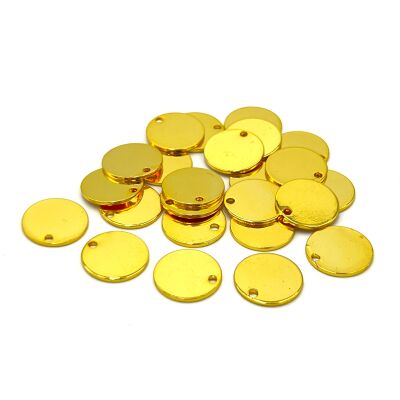 12 mm, YUVARLAK PUL, LAZER MARKALAMA PULU, PİRİNÇ MALZEME, LAK KAPLAMA, TEL KALINLIĞI 0.80 MM - 2