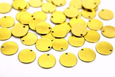 12 mm YUVARLAK TEK DELİK KALIN PUL, HAM PİRİNÇ #68H-KALIN - 2