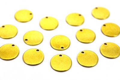 12 mm YUVARLAK TEK DELİK KALIN PUL, HAM PİRİNÇ #68H-KALIN - 3