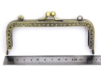 12.5 CM ÇANTA VE CÜZDAN KULPU, ANTİK SARI RENK, KOD-10AS - 2