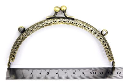 12.5 CM ÇANTA VE CÜZDAN KULPU, ANTİK SARI RENK, KOD-4AS - 2