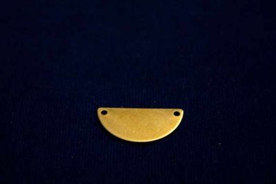 12,5x25 mm DESENLİ İKİ DELİK PUL, HAM PİRİNÇ #963H - 2