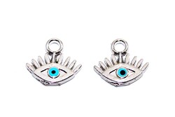 12x13 mm, MİNELİ GÖZ DESENLİ TAKI APARATI, NİKEL KAPLAMA, #M24N - ERTÜRK