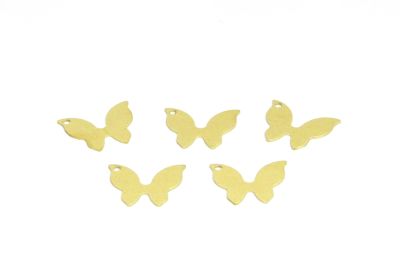 12x15 mm KELEBEK DESENLİ PUL, HAM PİRİNÇ #1523H-TD - 3