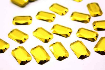 12x19 mm DESENLİ DİKDÖRTGEN İKİ DELİK PUL, HAM PİRİNÇ #815H - 2